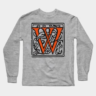 Letter W in an decorative frame Long Sleeve T-Shirt